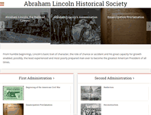 Tablet Screenshot of abraham-lincoln-history.org
